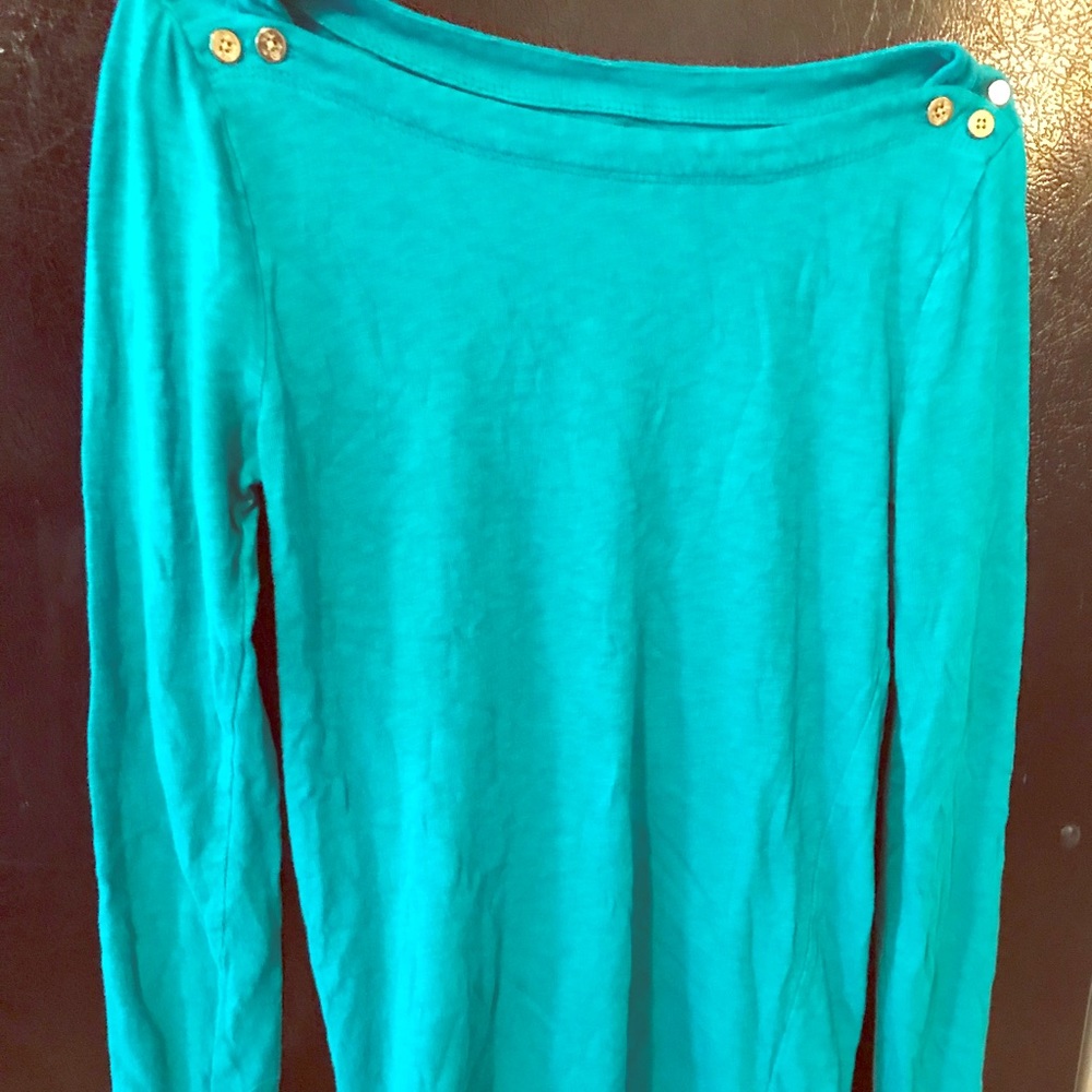 J. Crew Painter Tee w/ Buttons Womens